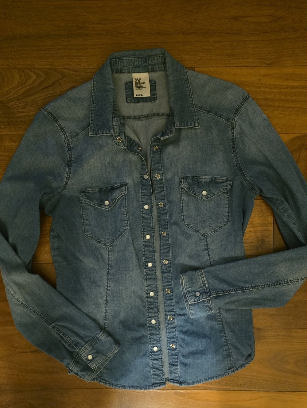 H&M Light Blue Denim Shirt